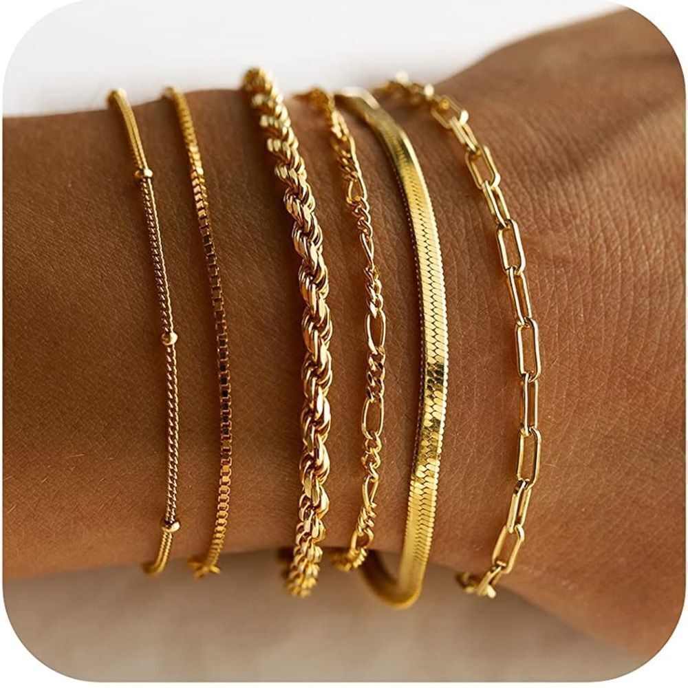 14k gold bracelet set